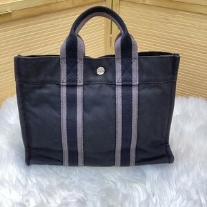 Hermès Fourre-Tout PM canvas tote bag